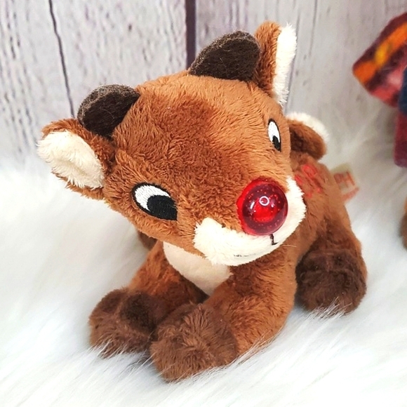 Christmas Rudolph the Red Nosed Sings Reindeer Stocking Stuffer Stuffed Animal - Picture 6 of 15